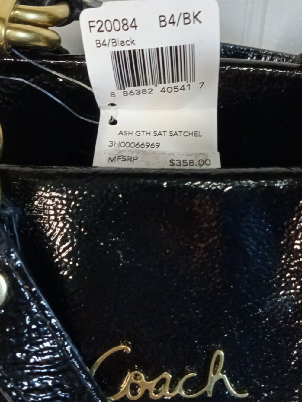 Coach Ashley Gathered Satin Carryall - Picture 9 of 9